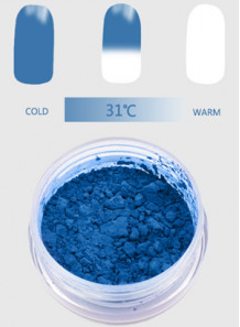 Sky Blue To White Color Changing Pigment (31C, Temperature Activate)