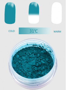 Blue-Green To White Color Changing Pigment (31C, Temperature Activate)