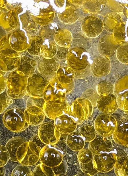 Oil Beads 2mm ใส สีเหลือง