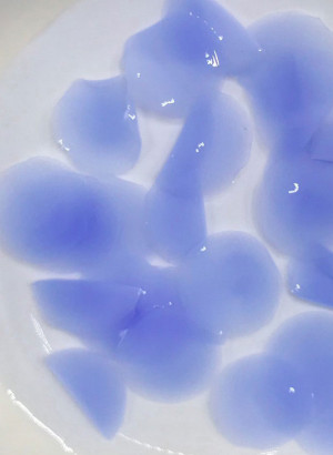 White/Blue Petals Beads 9-15mm