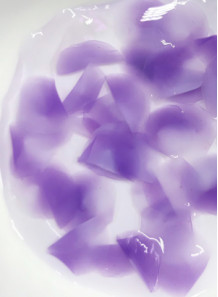 White/Purple Petals Beads 9-15mm