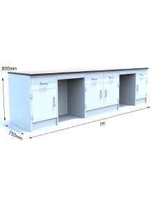  Lab Side Workbench (Price/Meter, PP Cabinet, PP Surface)