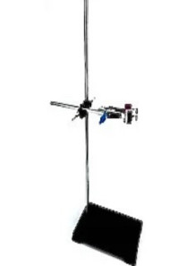 Burette Stand (One pole, Cross clip, Flask clip, 40cm)