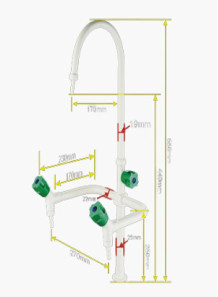 Lab faucet (three couplers,...