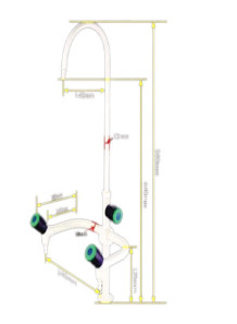  Lab faucet (three couplers, three mouths)