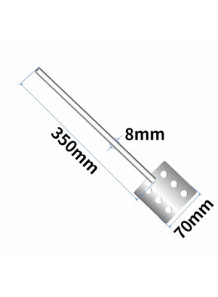 Hole Paddle ( 70*8*350, stainless steel)