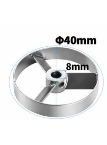  Turbine 3-blade 304 Stainless Steel (40x8mm)