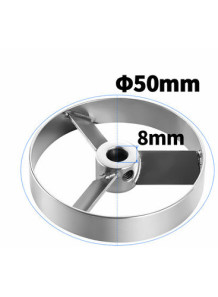  Turbine 3-blade 304 Stainless Steel (50x8mm)