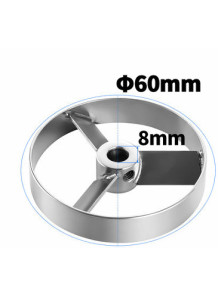  Turbine 3-blade 304 Stainless Steel (60x8mm)