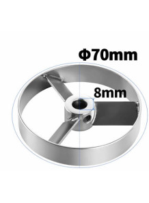Turbine 3-blade 304 Stainless Steel (70*8mm)