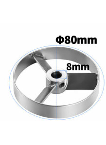  Turbine 3-blade 304 Stainless Steel (80x8mm)