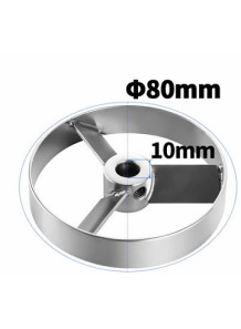 Turbine 3-blade 304 Stainless Steel (80*10mm)