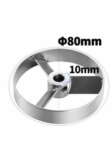  Turbine 3-blade 304 Stainless Steel (80x10mm)