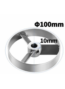Turbine 3-blade 304 Stainless Steel (100*10mm)