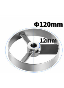  Turbine 3-blade 304 Stainless Steel (120x12mm)