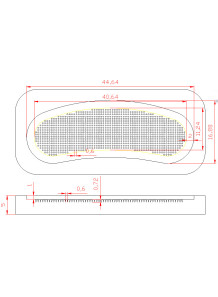  Microneedle Mold (44.5x16.9mm, H=720μm, S=600μm, D=250μm) (1320 tips)