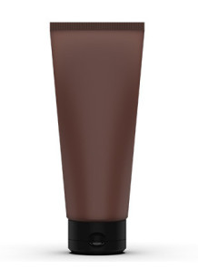  Cream tube, gel tube, tea color, black cap, 100ml