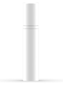  White pump bottle, white cap, 10ml