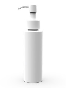 White pump bottle, round...