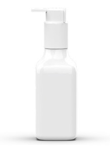 White plastic bottle,...