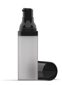 White pump bottle, black...