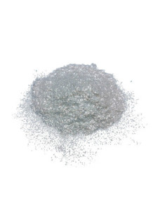  White Glitter Mica, white sparkle (size D)