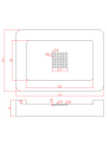  Microneedle Mold (25x15mm, H600μm, 10x10, S600μm, D300μm, Conical)