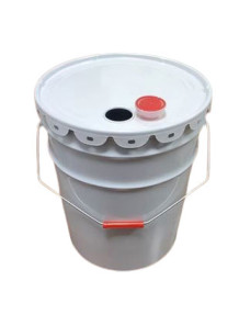 White Coated Metal Bucket with oil nozzle (20L)