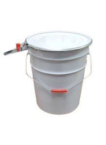 White Coated Metal Bucket with hoop  (20L)