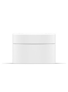 Cream jar, matte white, 15ml