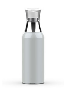  Pearl white pump bottle, white pump cap, silver neck, clear cover, 100ml