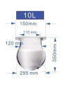  3,4 Neck Glass Reactor (round bottom, 10000ml, 150mm)