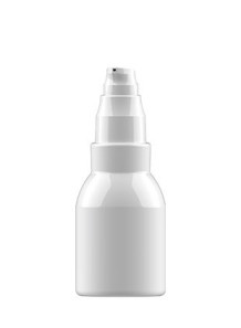 White glass bottle, white pump cap, 40ml