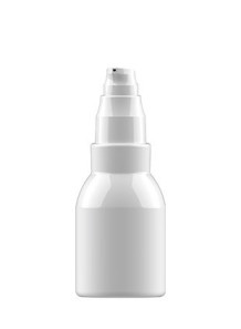 White glass bottle, white...