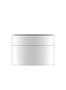 Cream jar, matte white, 10ml