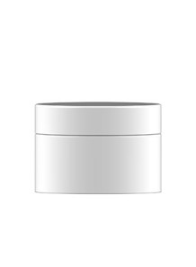  Cream jar, matte white, 10ml