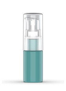  Pump bottle for cream, gel, liquid, blue-green, 10ml