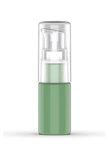  Pump bottle for cream, gel, liquid, green, 10ml