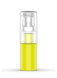  Pump bottle for cream, gel, liquid, yellow, 10ml