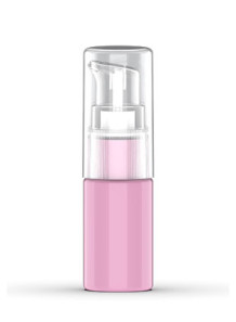  Pump bottle for cream, gel, liquid, dark pink, 10ml