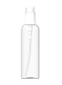 Clear bottle, round shape, white pump cap, 250ml