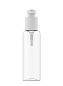 Clear bottle, round shape,...