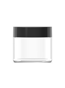 Clear cream container,...