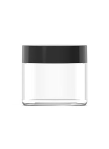  Clear cream container, white cap, 50g