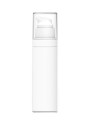  White pump bottle, round shape, white pump cap, clear cover, 50ml