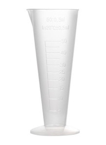  Plastic beaker 100 ml (no handle, conical shape)