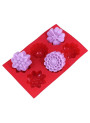  Mold: 6-cavity silicone soap mold, flower shape