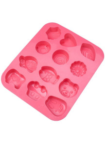  Mold, silicone soap mold, 12 cavities, animal shape