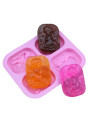  Mold: 4-cavity silicone soap mold, angel shape.