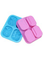  Mold: 4-cavity silicone soap mold, angel shape.